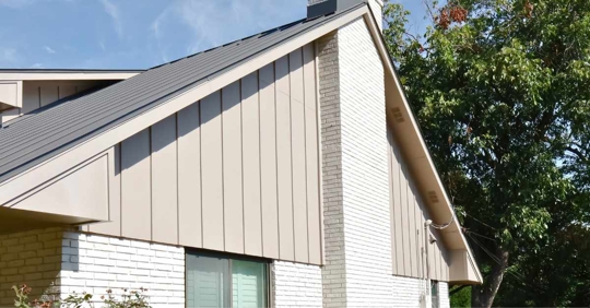 perspective view of a home with new siding