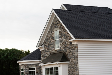 black architectural shingle roof