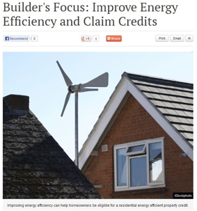 Windmill by the house