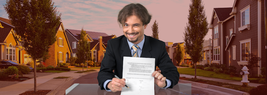 man holding a contract