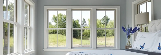 three large windows.