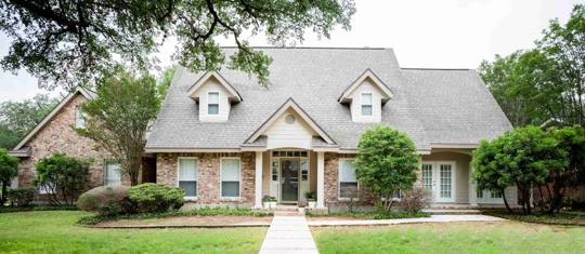 house with a beautiful windows