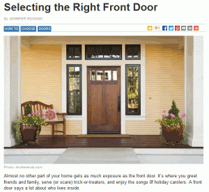 Selecting the Right Front Door Image