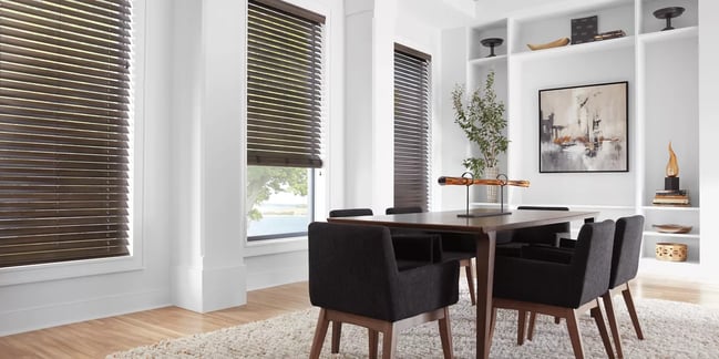 Hunter Doulgas faux wood blinds