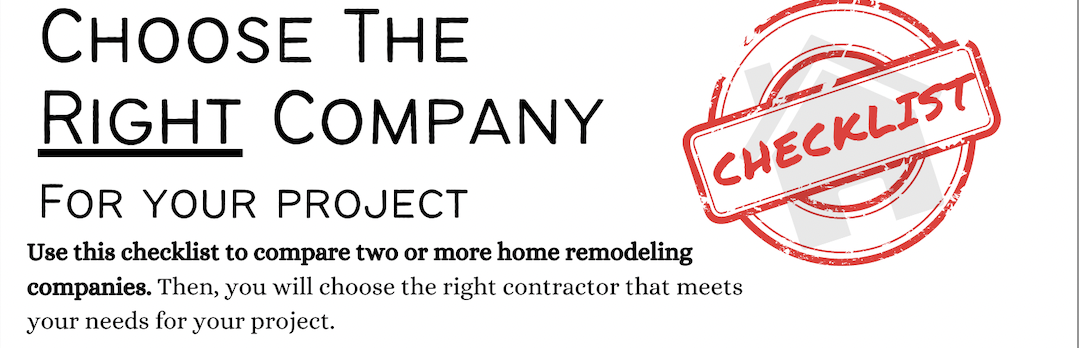 Choose The Right Contractor For Your Project Checklist