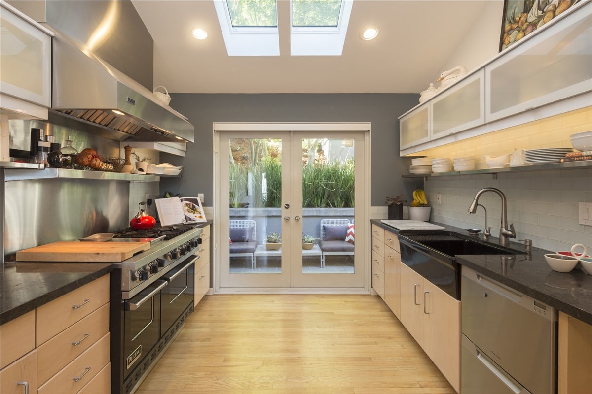 custom door in the kitchen